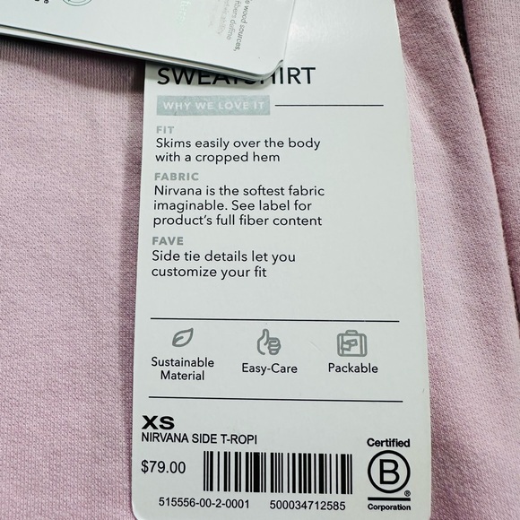 Athleta Samsara Side Tie Sweatshirt New - Picture 5 of 6